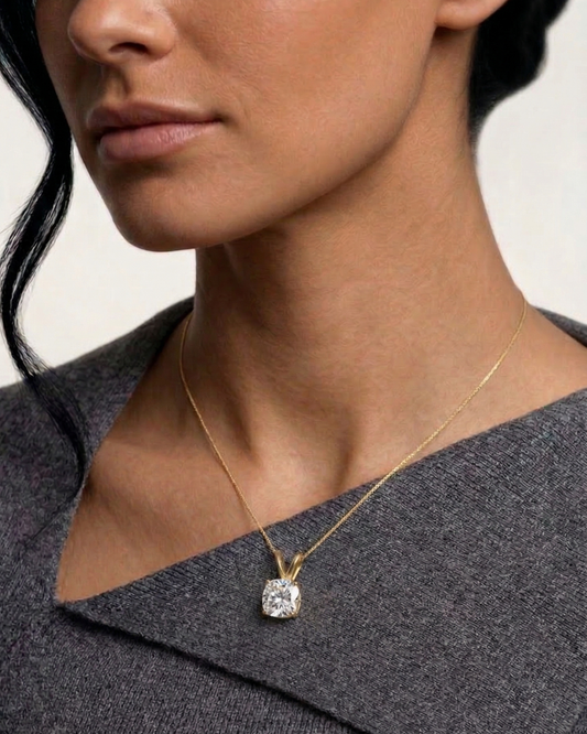 2 CT Cushion cut pendant by Vai Ra
