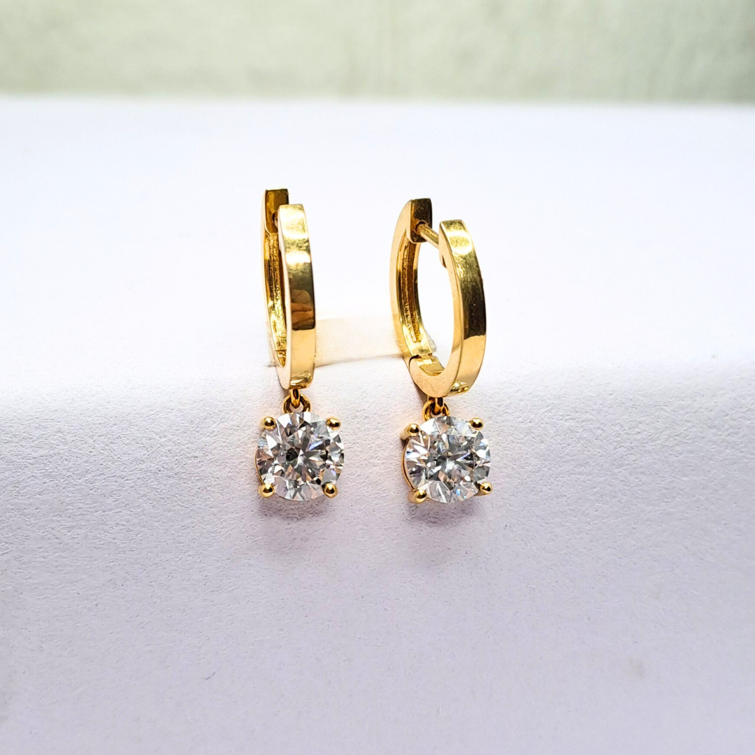 Lalita Earrings Moissanite Lab diamond by Vai Ra