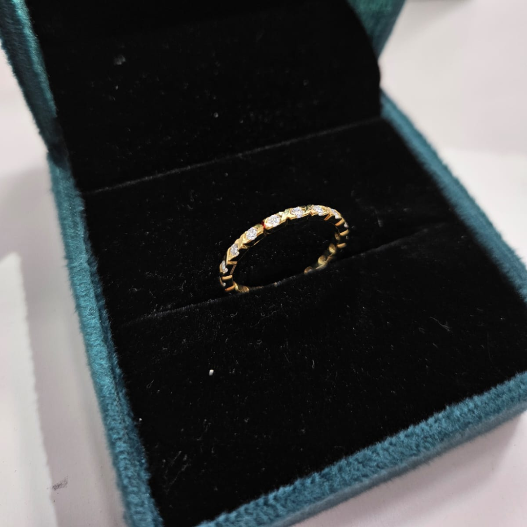 X eternity Band available in Moissanite and Diamond by Vai Ra