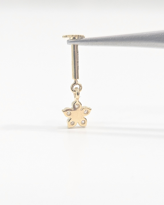 Ayana Flower Bugadi in Moissanite and Gold by Vai Ra