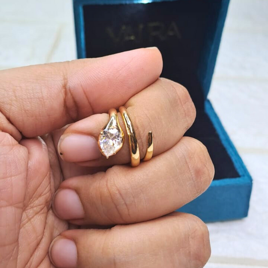 Venin Serpentine Ring in Moissanite or Lab Diamond by Vai Ra