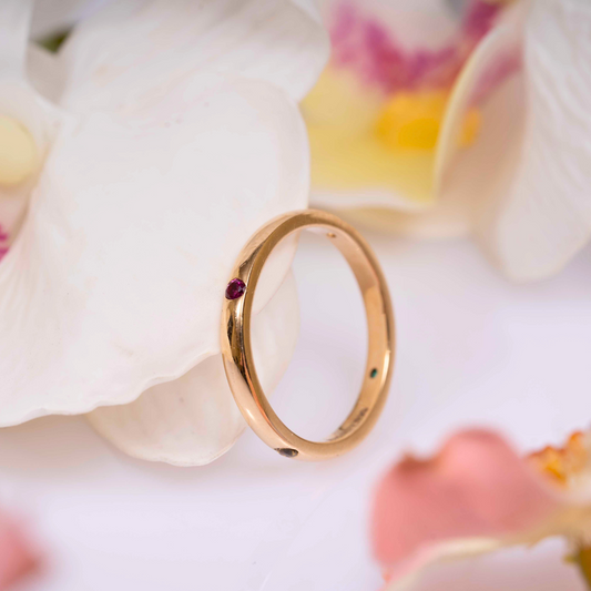 Harmony Engagement Ring Set in Moissanite and Diamond by Vai Ra