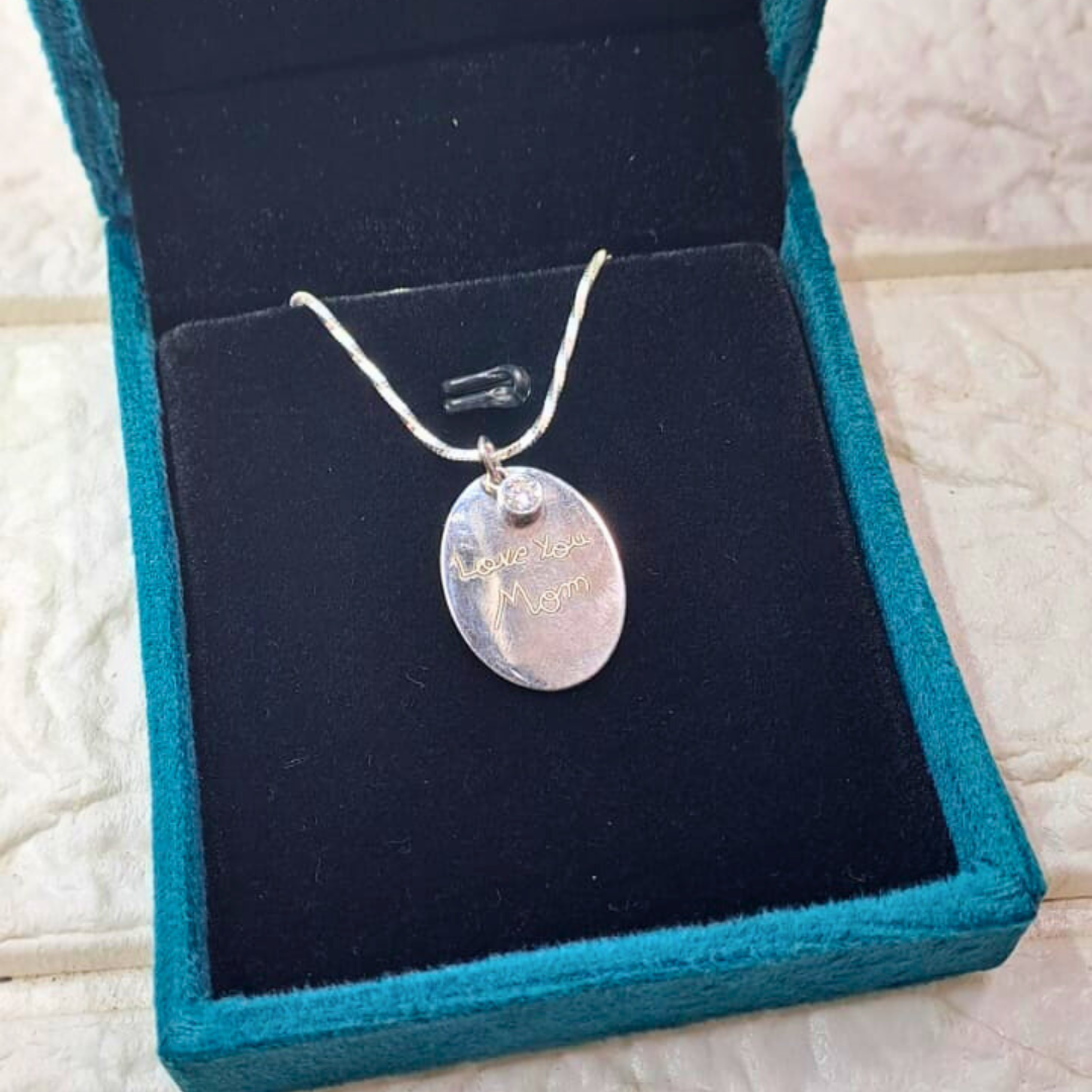 Personalized Handwritten or finger print Pendant by Vai Ra