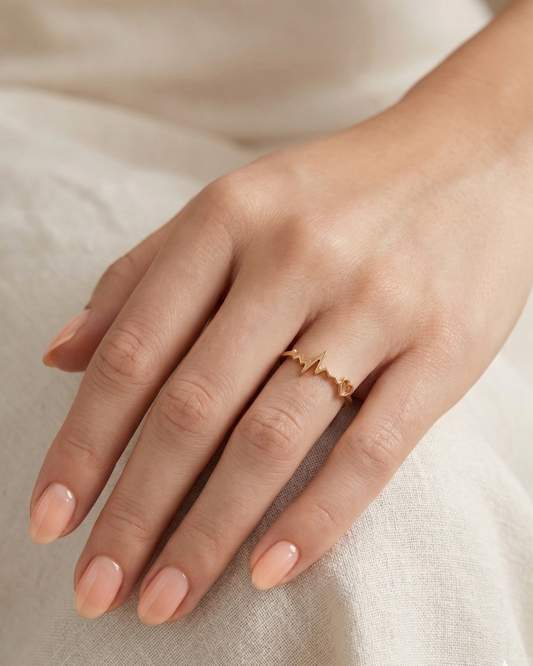 Heart Beat Ring in Gold by Vai Ra