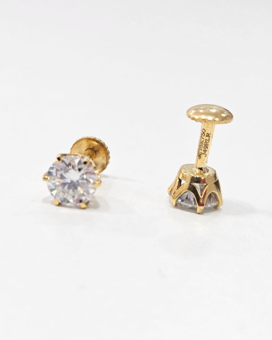 Malar Princess Crown Setting 1 CT in Moissanite and Lab Diamond by Vai Ra