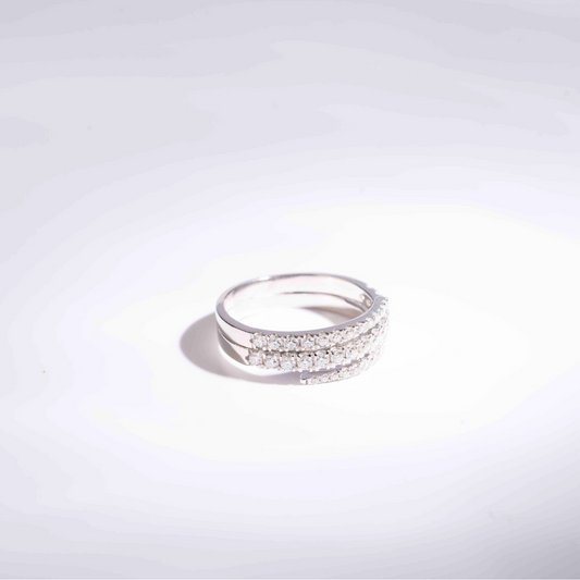 Coil Ring - moissanite diamond