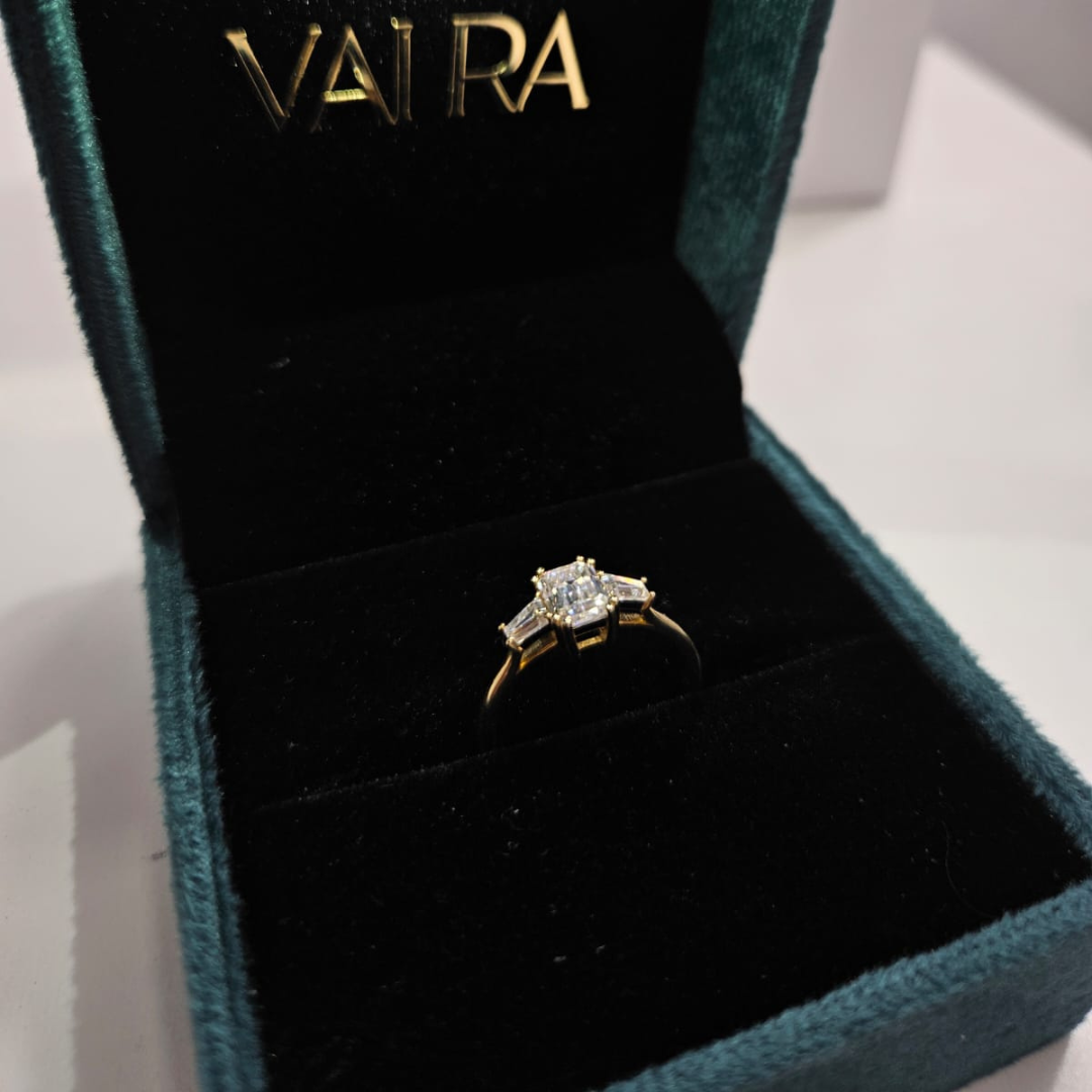 Zurie Threestone Diamond Ring by Vai Ra