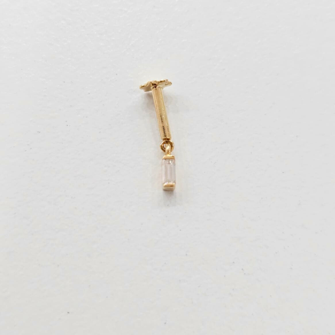 Baguette Moissanite Bugadi - Helix Piercing Earring