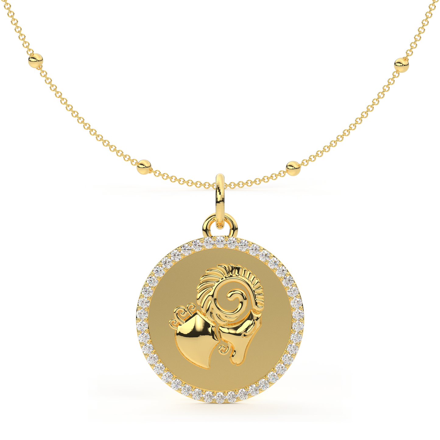 Personalised Zodiac Medallion Pendant