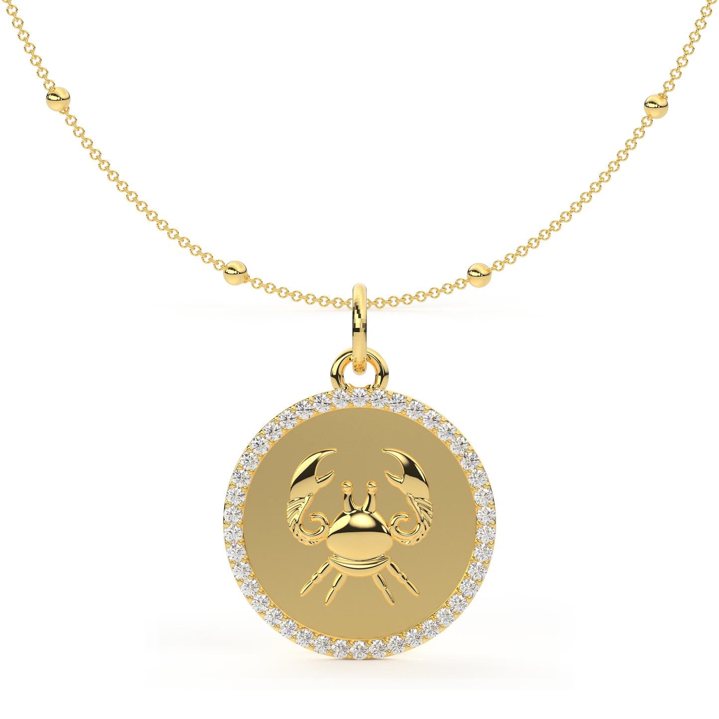 Personalised Zodiac Medallion Pendant