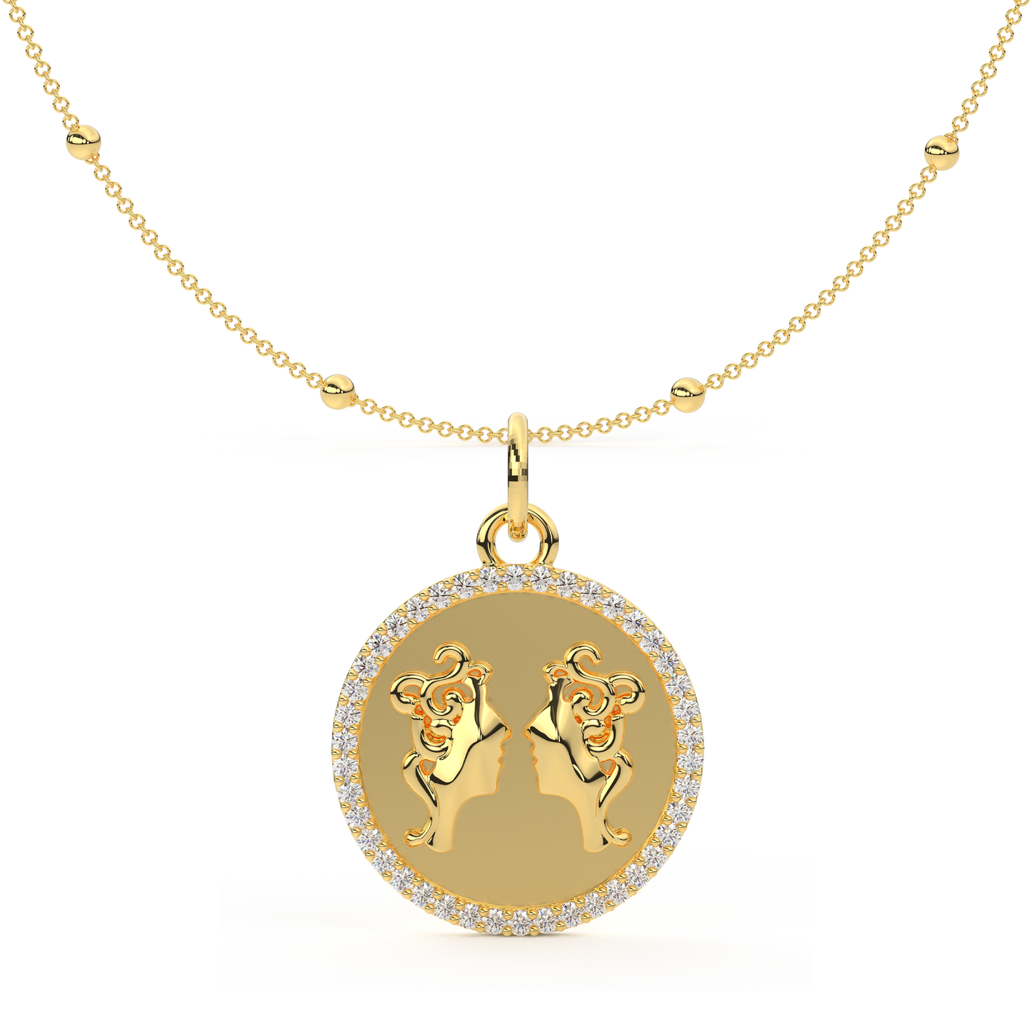 Personalised Zodiac Medallion Pendant