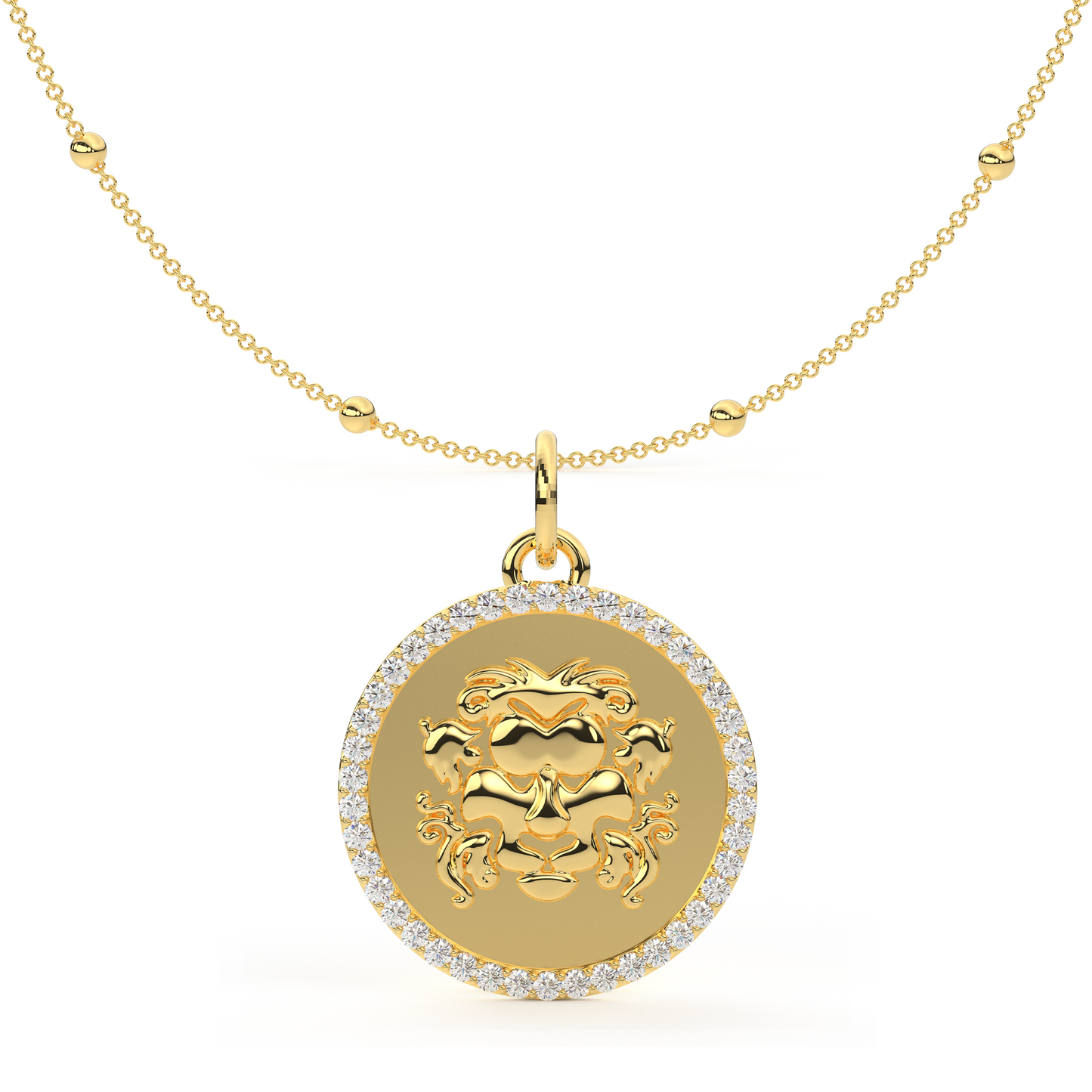 Personalised Zodiac Medallion Pendant