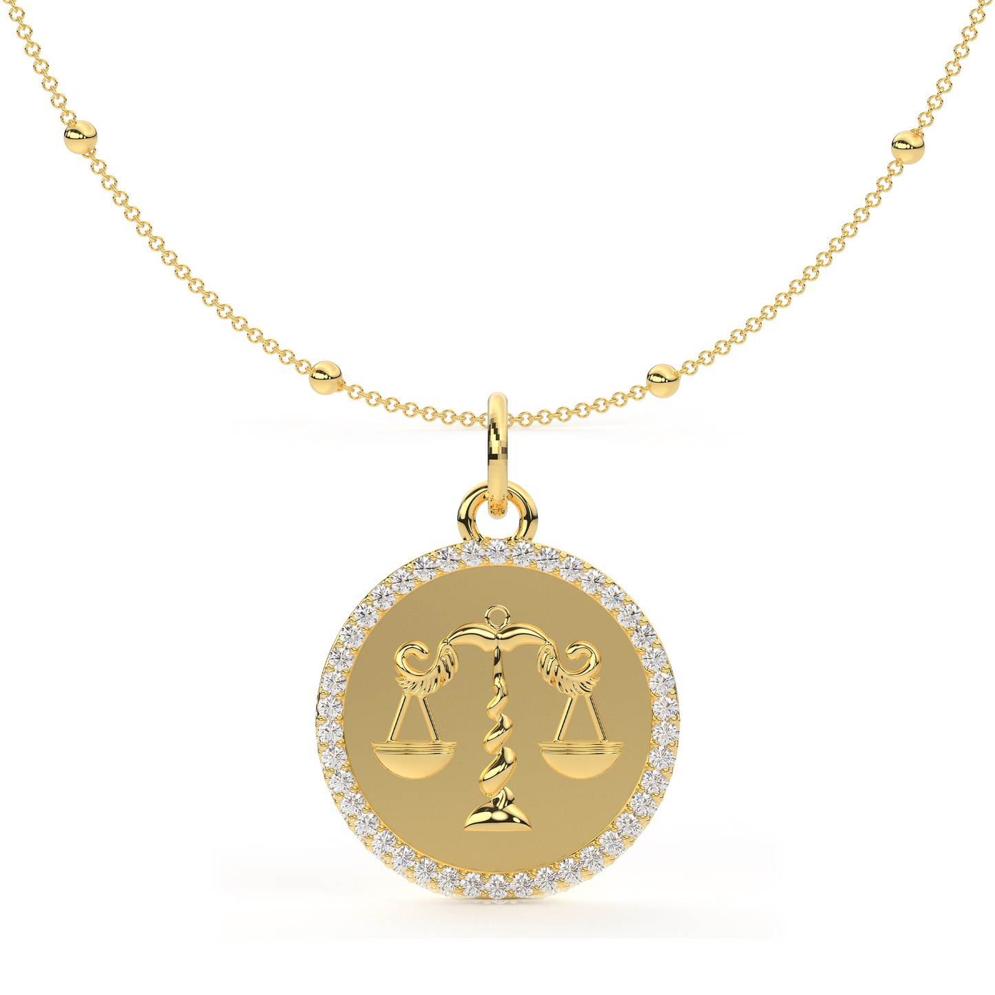 Personalised Zodiac Medallion Pendant