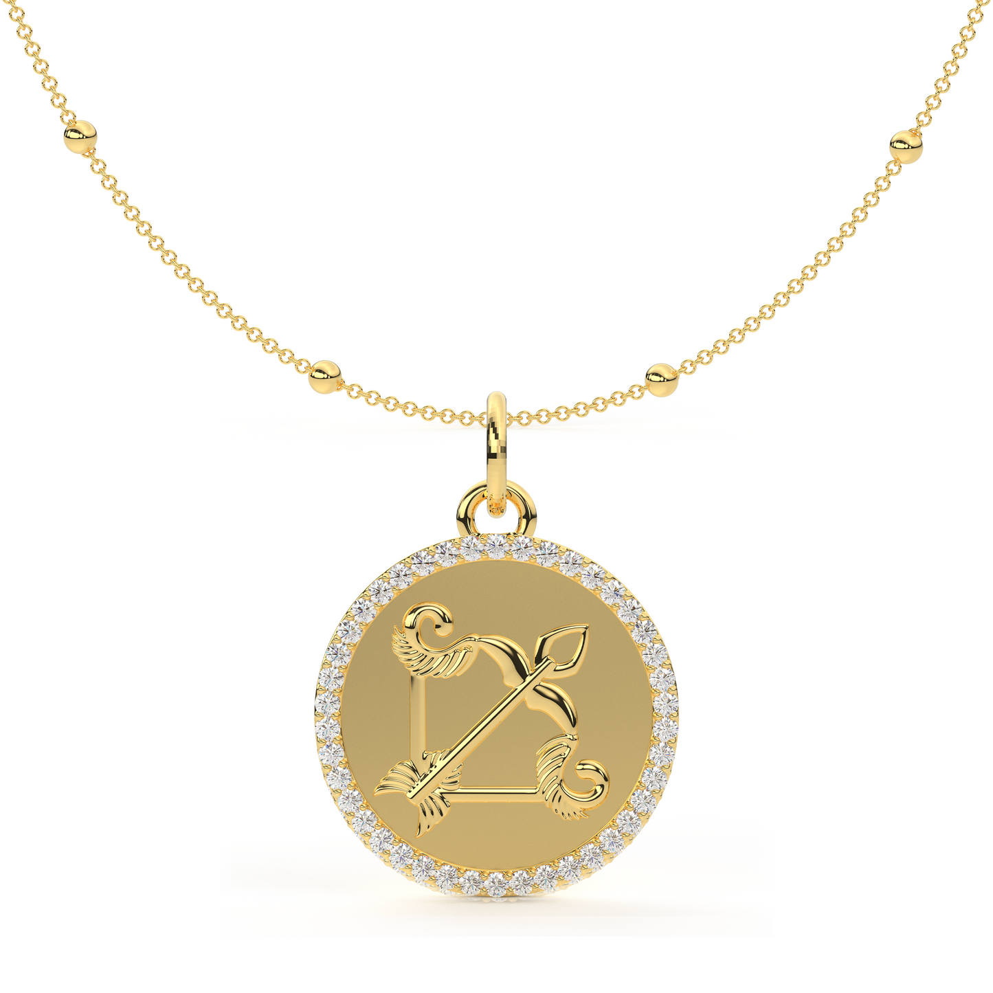 Personalised Zodiac Medallion Pendant