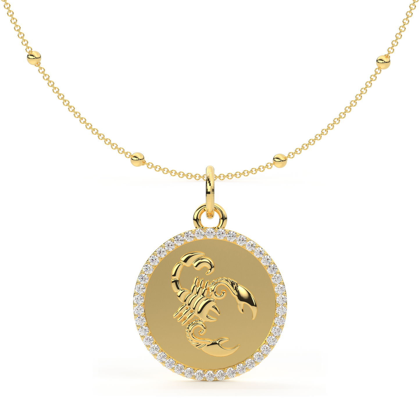 Personalised Zodiac Medallion Pendant