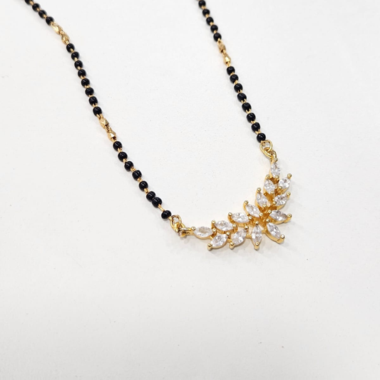 Patra Mangalsutra in Moissanite and Diamond by Vai Ra