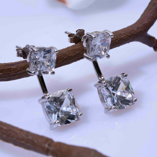 Luna Ear Drops in Moissanite by Vai Ra