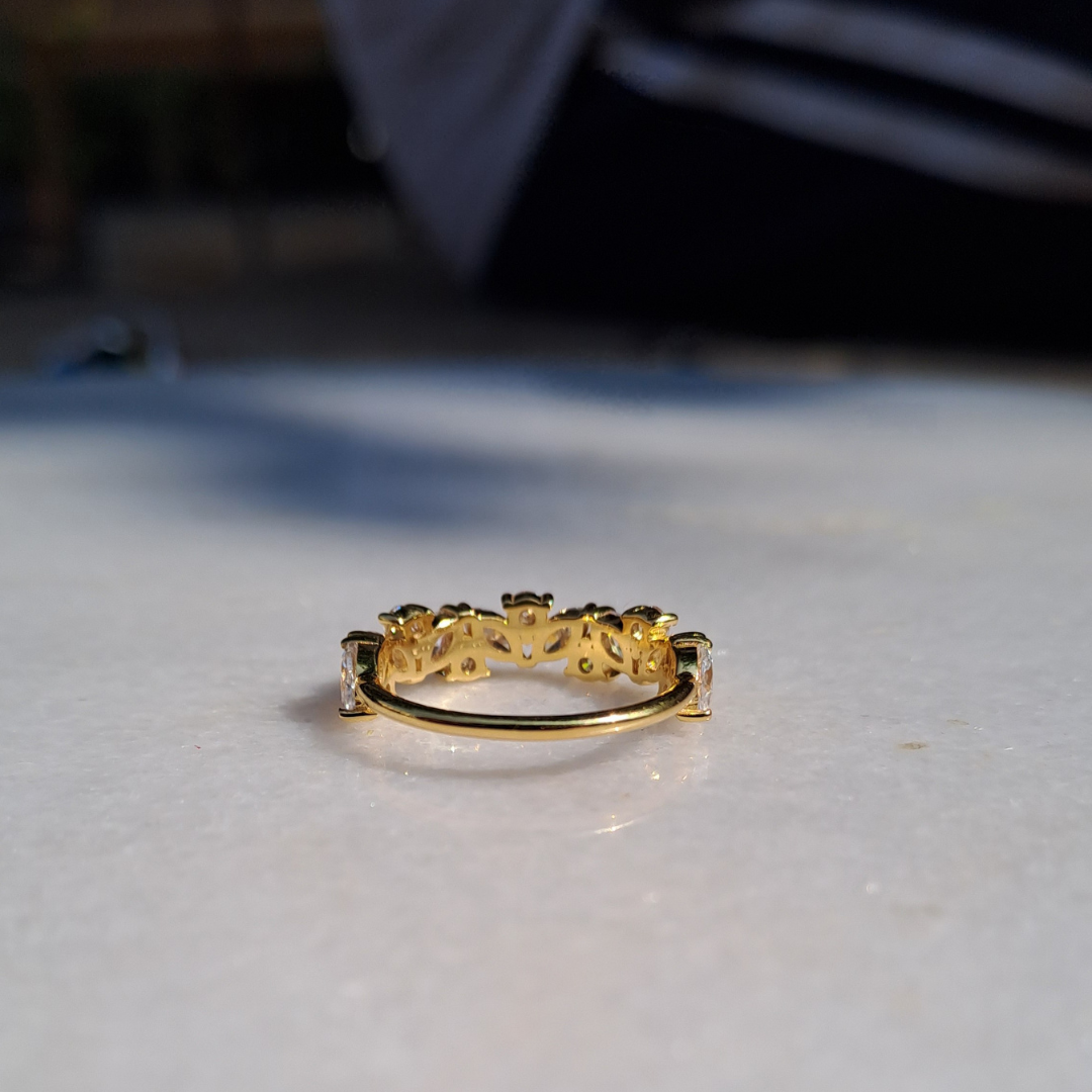 Amara Half Eternity Band 1.43 CT in Moissanite and Lab Diamond