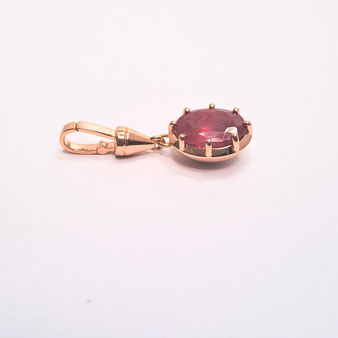 Ruby Button Pendant