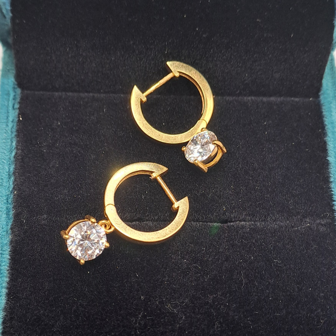 Lalita Earrings Moissanite Lab diamond by Vai Ra