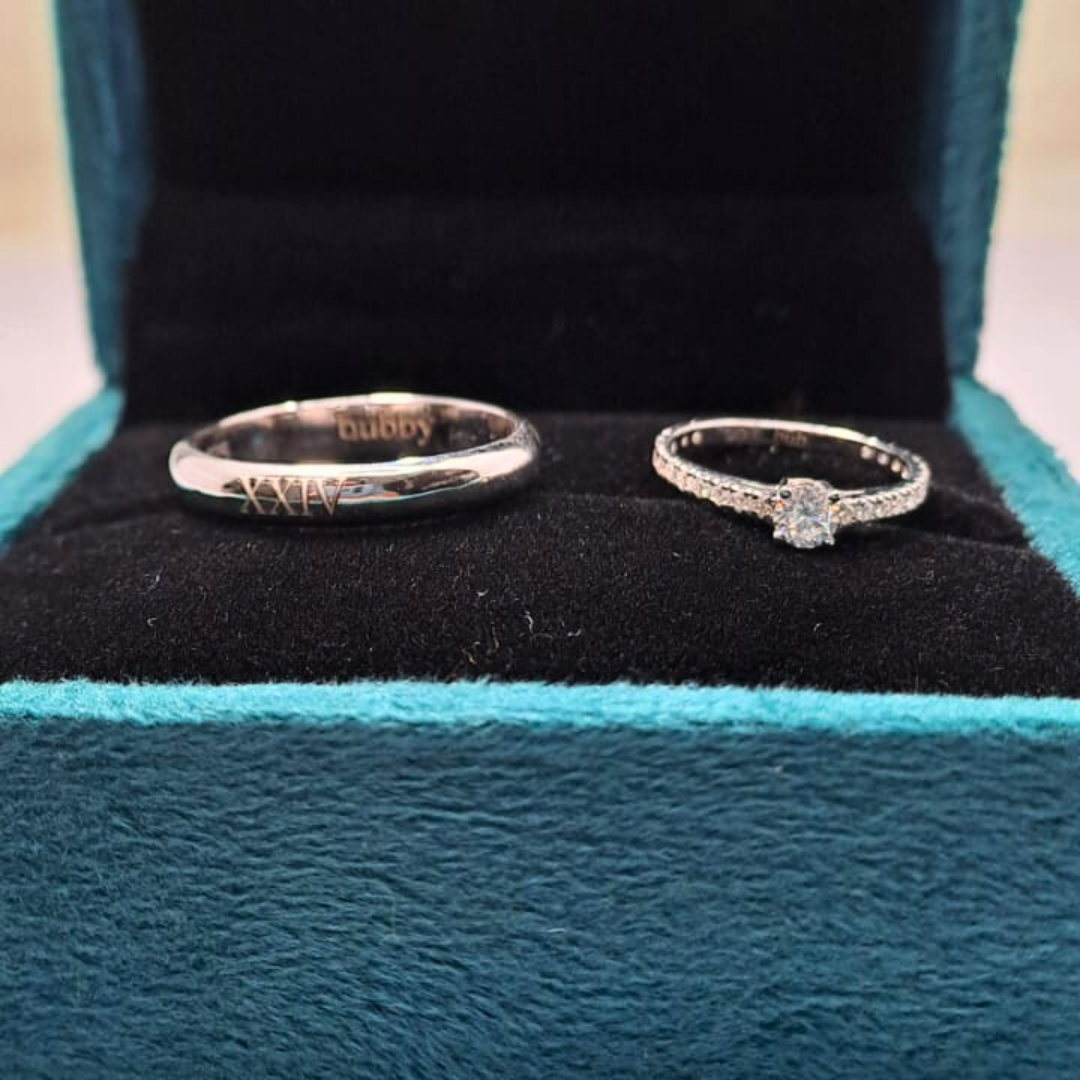 Moyo Couple Ring in Moisannite and Lab diamond by Vai Ra