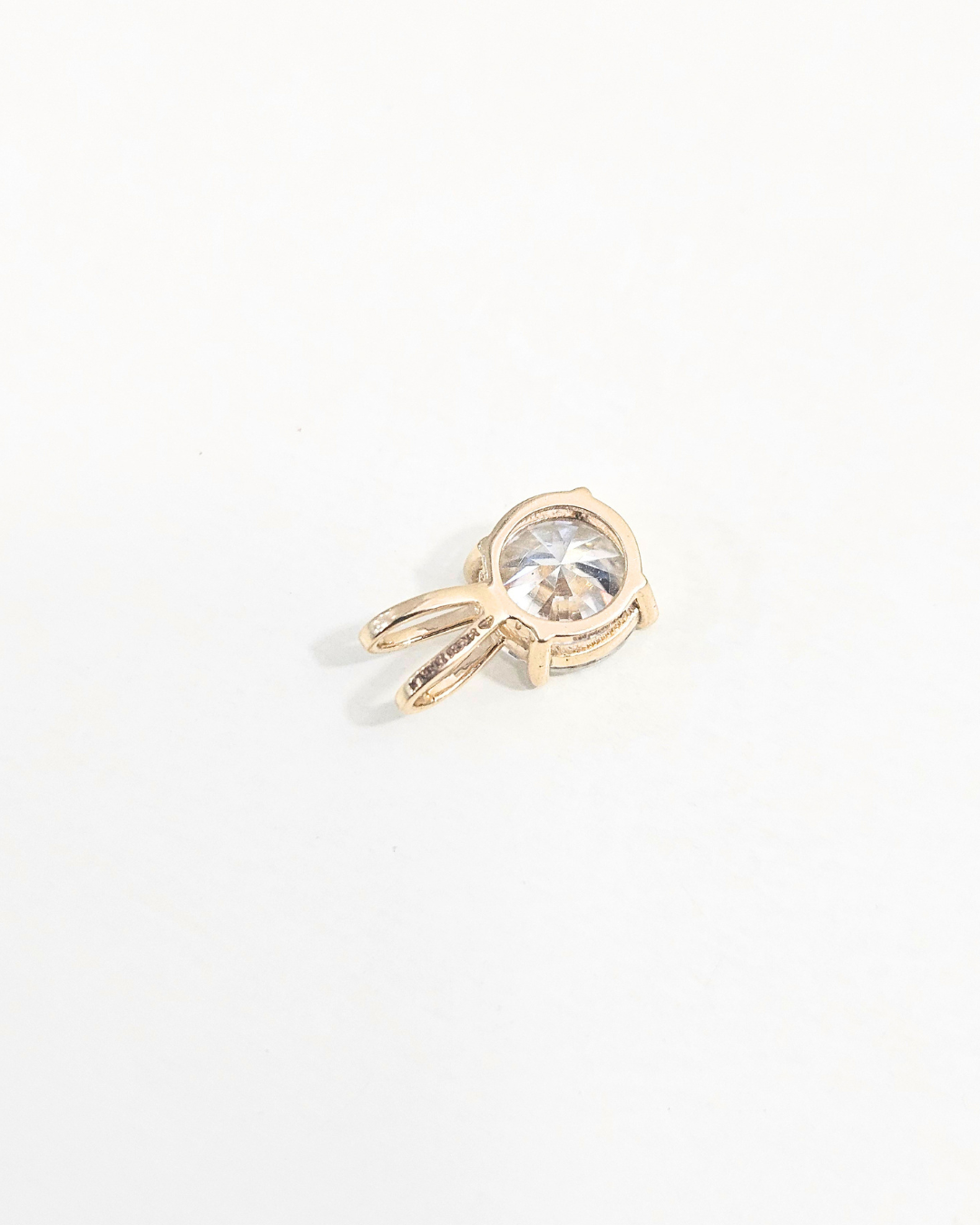 Feya Round Brilliant 2 CT Pendant in Moissanite and Lab Diamond by Vai Ra