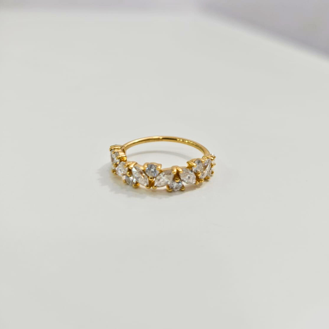 Amara Half Eternity Band 1.43 CT in Moissanite and Lab Diamond