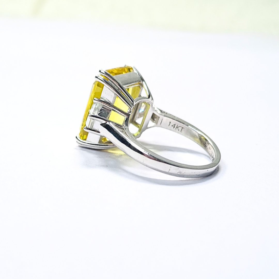 Yellow Sapphire Statement Ring (16 CT)