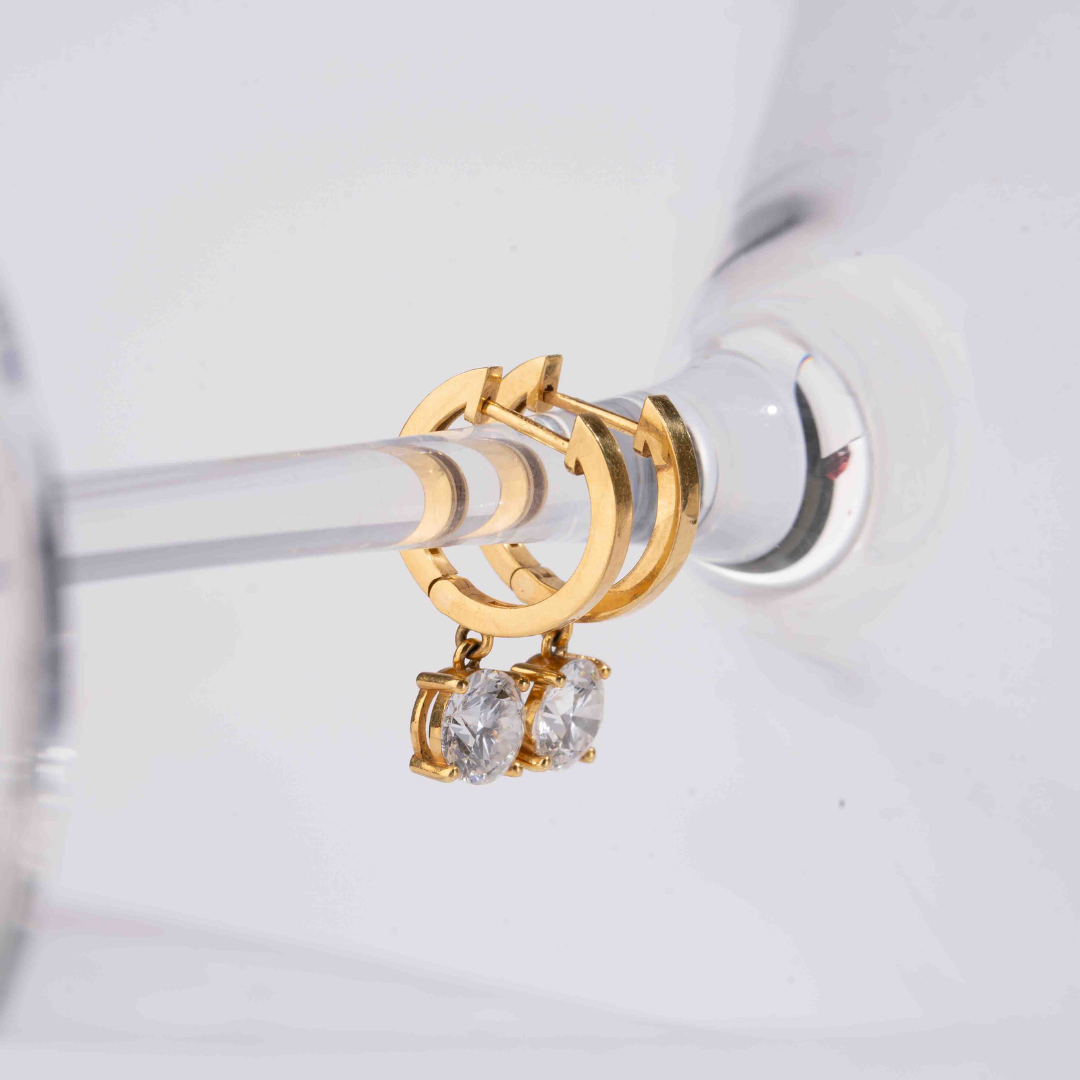Lalita Earrings Moissanite Lab diamond by Vai Ra