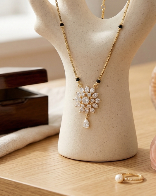 Nitya Mangalsura in Moissanite and Lab Diamond by Vai Ra