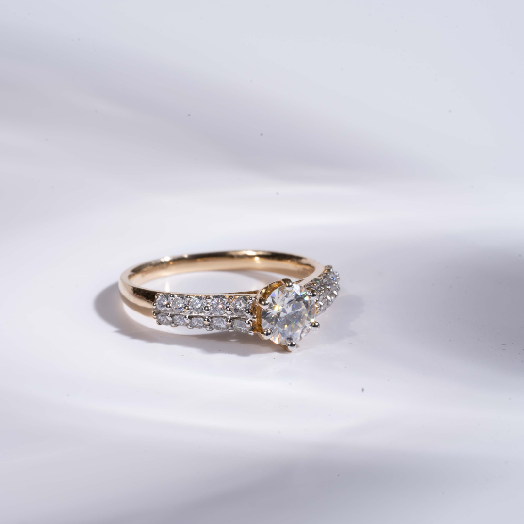 Ora 1.31 Carat Ring in Moissanite and Lab Diamond by Vai Ra