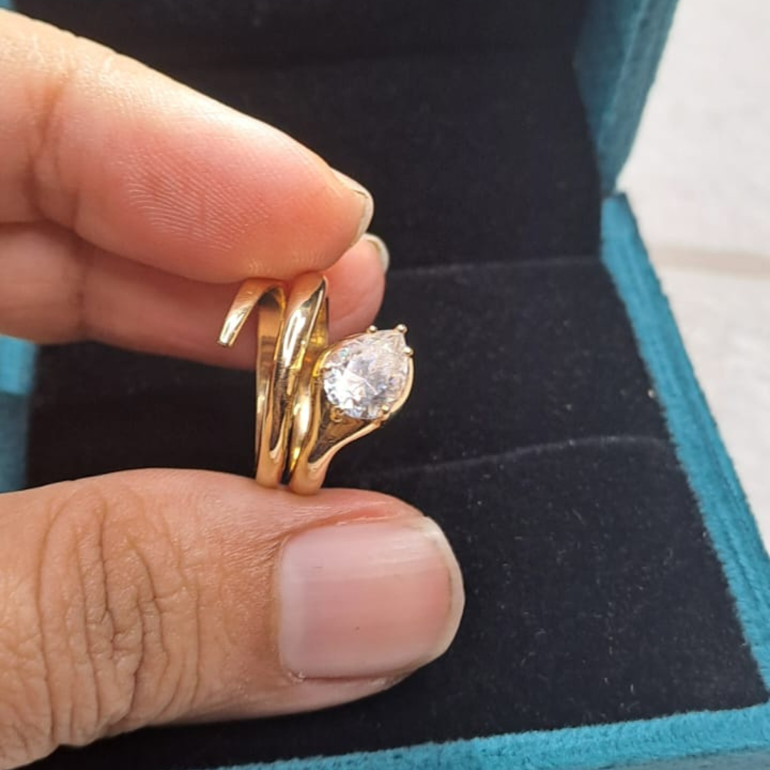 Venin Serpentine Ring in Moissanite or Lab Diamond by Vai Ra