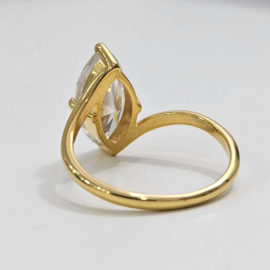 Altira Marquise Solitaire Ring in Moissanite by Vai Ra