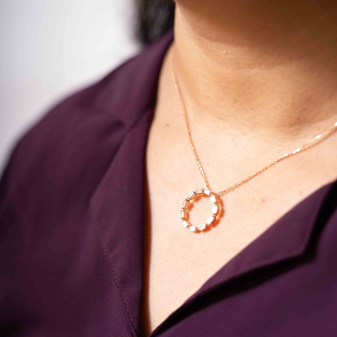 Mia Baguette Necklace - 0.74 Ct