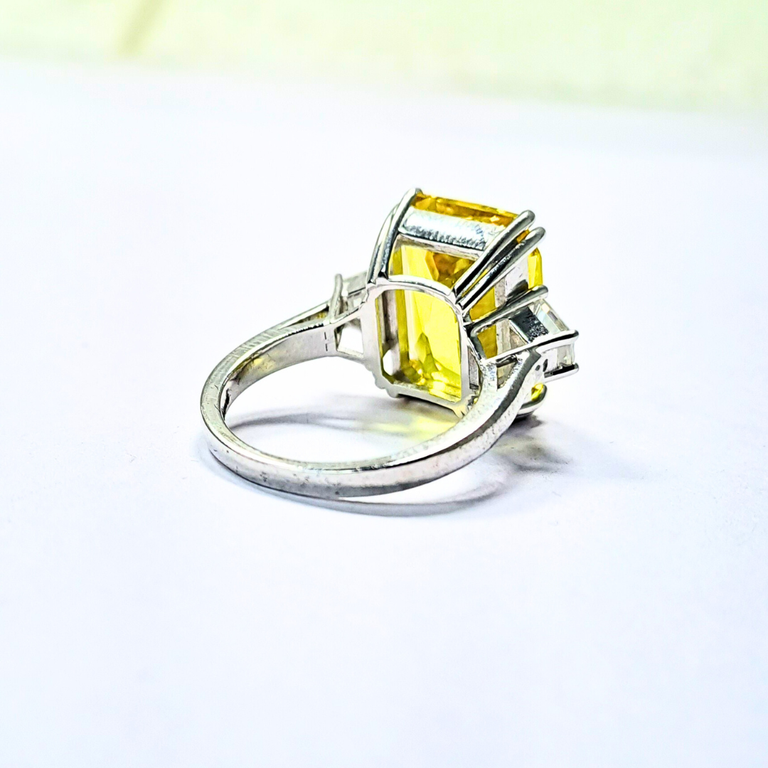 Yellow Sapphire Statement Ring (16 CT)