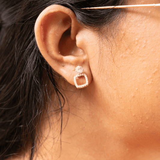 Ear Ring Jackets in Moissanite and Diamond by Vai Ra