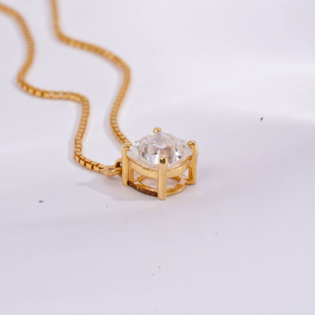 Elongated Cushion Pendant - 1.78 CT Crushed Ice