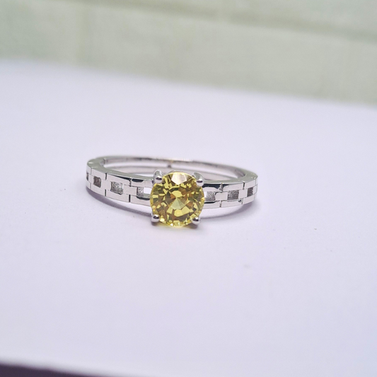 Kapila Yellow Sapphire Solitaire Ring by Vai Ra