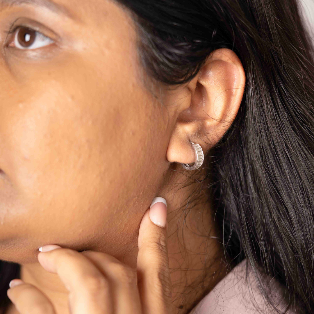 Ida Hoops in Moissanite and Lab Diamond by Vai Ra