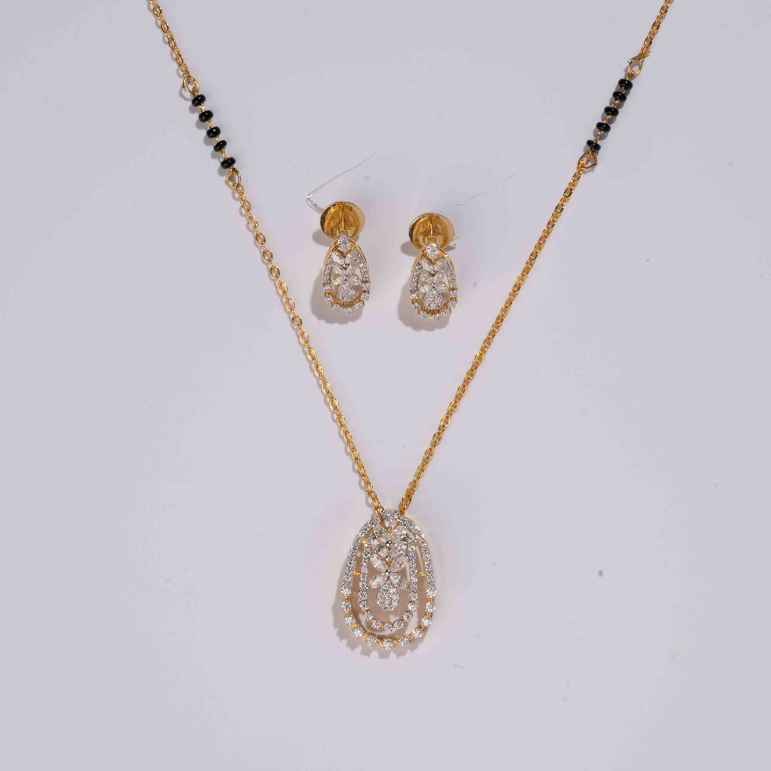 Aikya Pendant/ Maangtika and Earring Set
