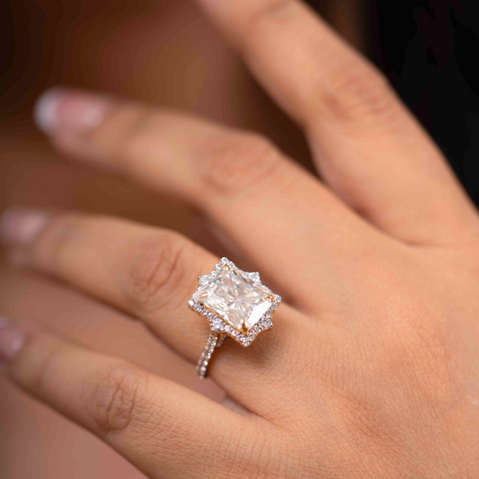 Mirelle Statement 7.29 Carat Diamond and Moissanite Ring by Vai Ra