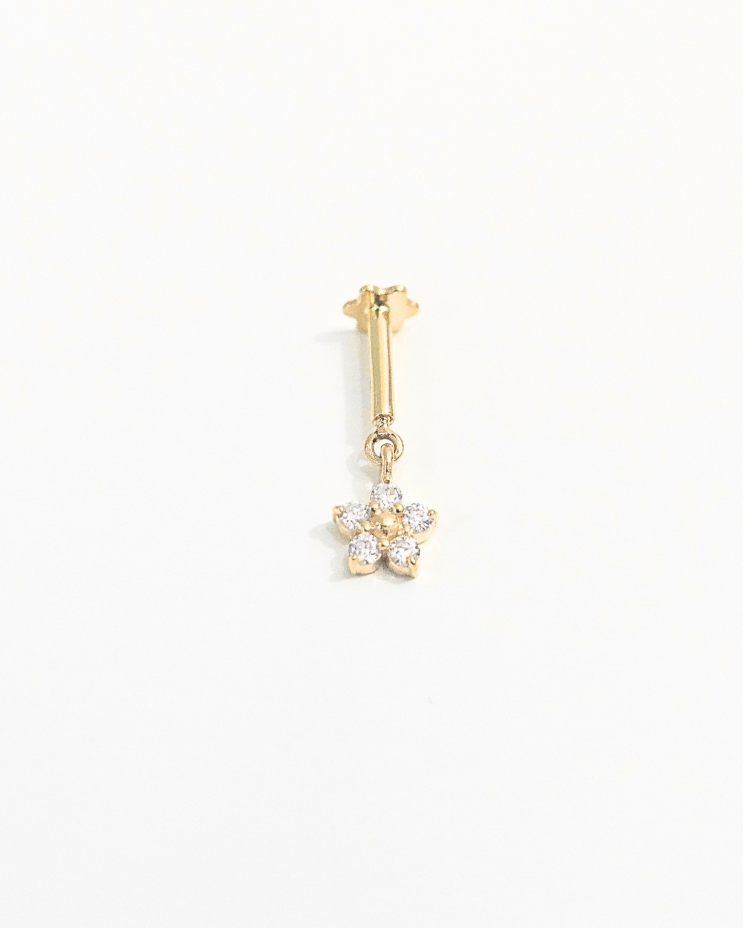 Ayana Flower Bugadi in Moissanite and Gold by Vai Ra