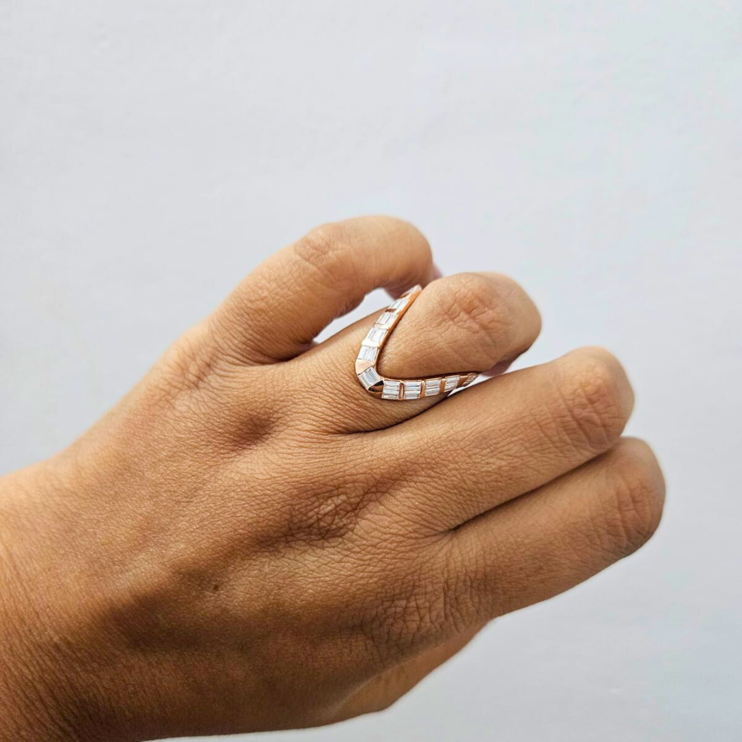 Juliet Vanki Ring Moisannite and Lab Diamond by Vai Ra
