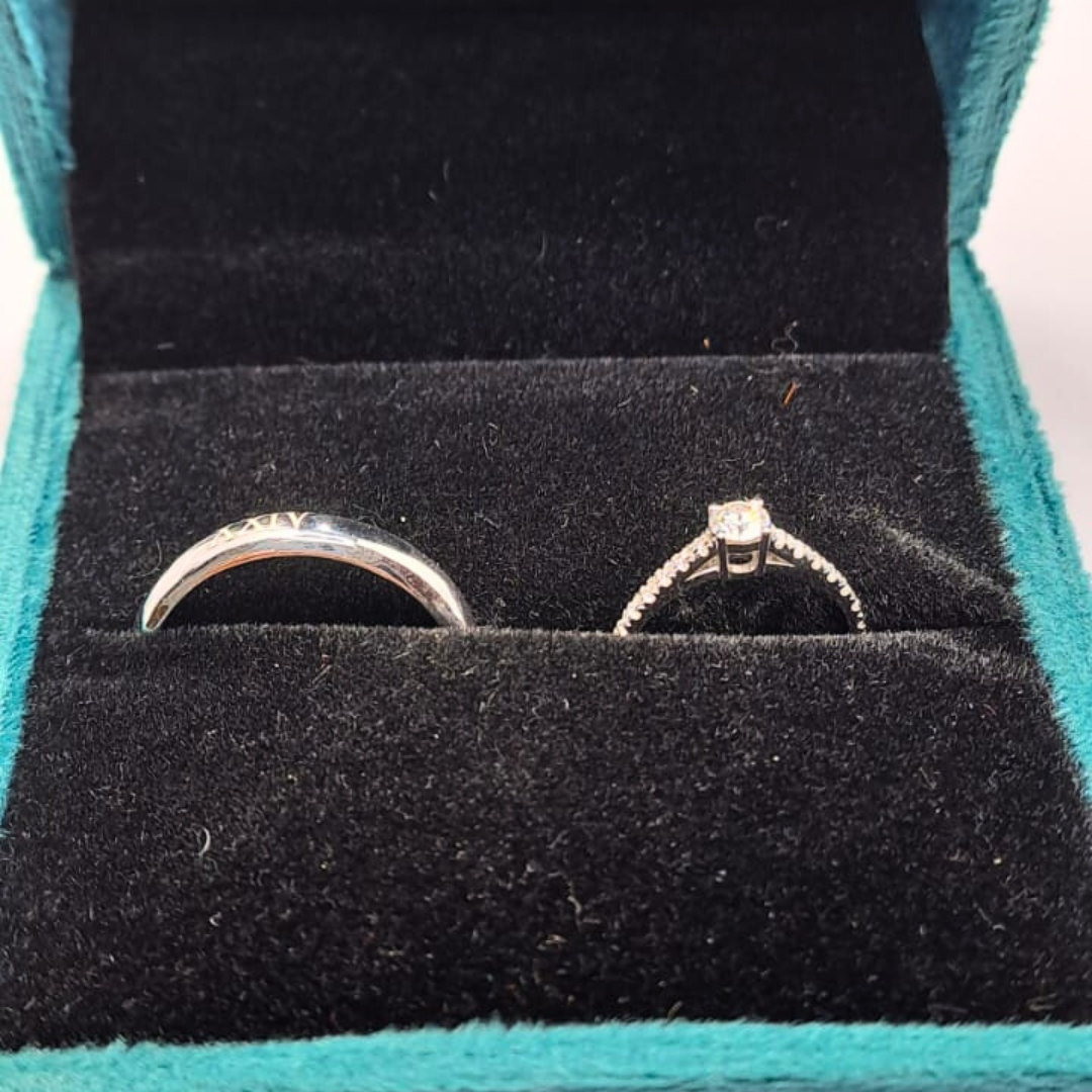 Moyo Couple Ring in Moisannite and Lab diamond by Vai Ra