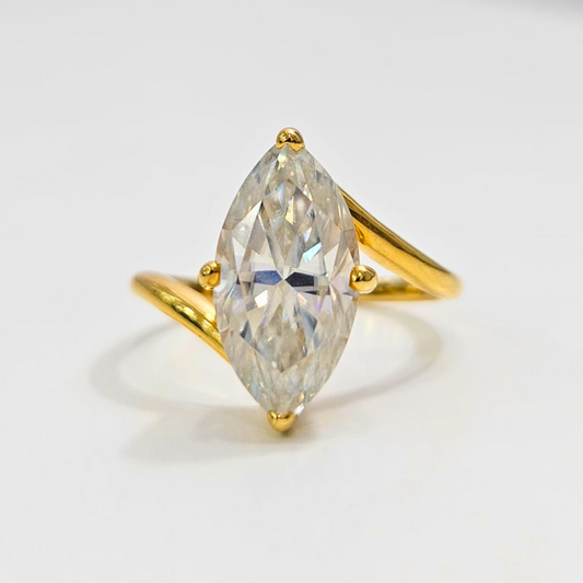 Altira Marquise Solitaire Ring in Moissanite by Vai Ra