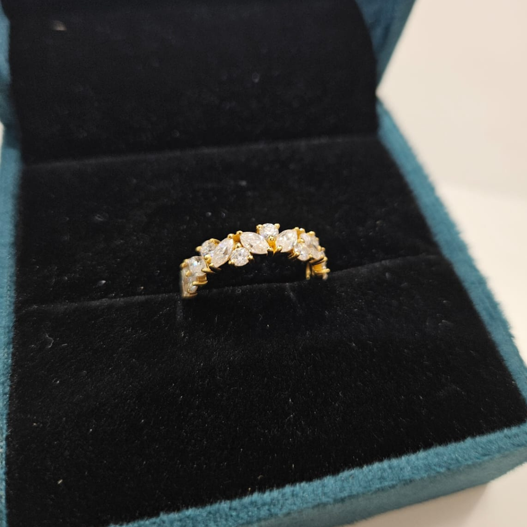 Amara Half Eternity Band 1.43 CT in Moissanite and Lab Diamond