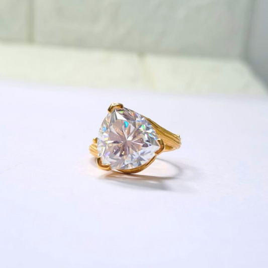 Arkaa 12 CT Trillion Ring in Moissanite by Vai RA