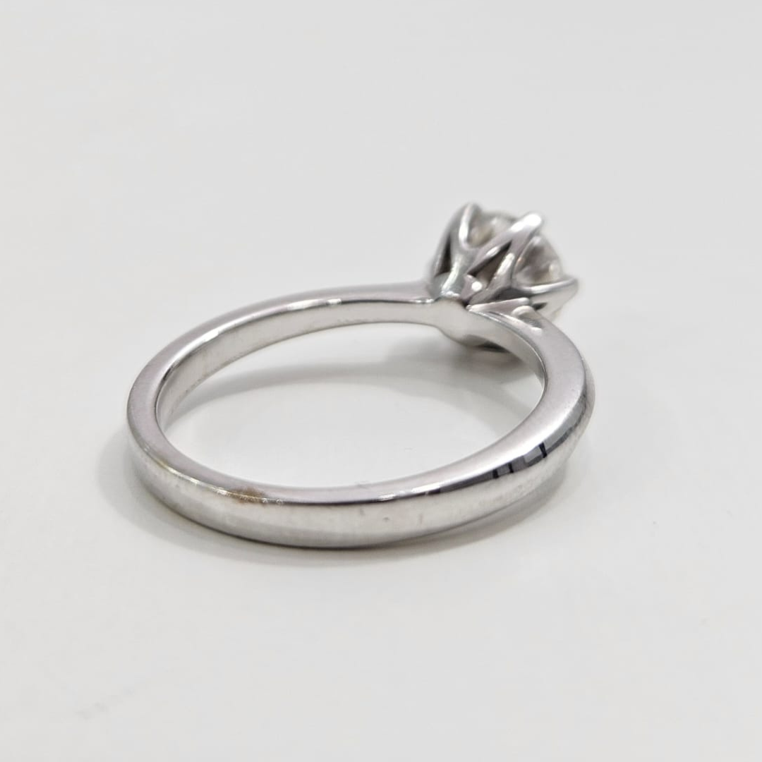 Selma Solitaire Ring in Moissanite and Lab Diamond by Vai Ra
