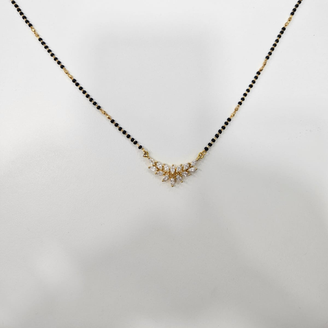 Patra Mangalsutra in Moissanite and Diamond by Vai Ra