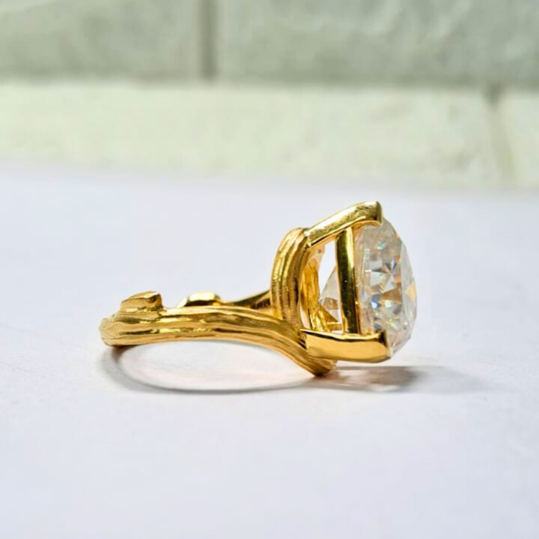 Arkaa 12 CT Trillion Ring in Moissanite by Vai RA